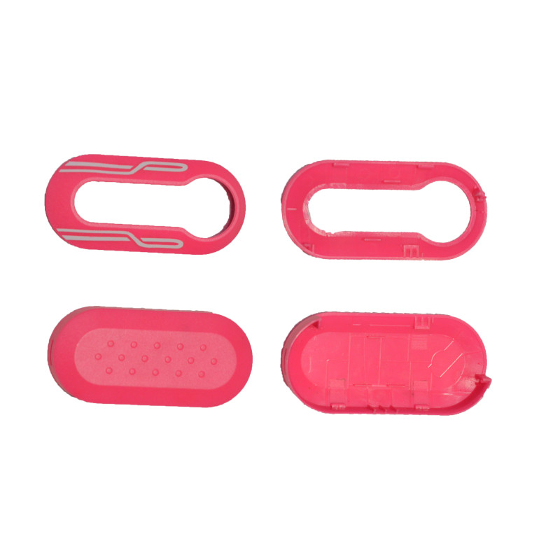 GUSCI PER CHIAVI ROSA CON STRISCE BIANCHE 0 FIAT 500 (312) 2007 2015