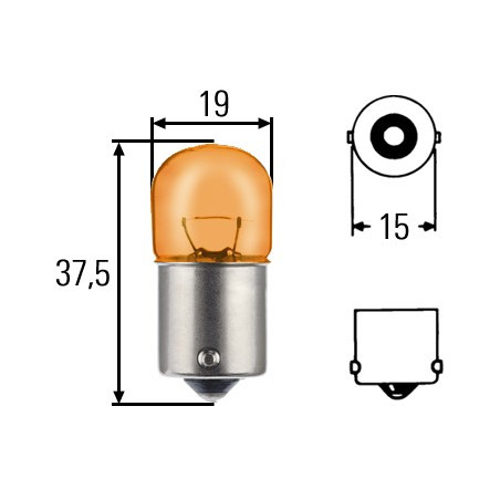 LAMPADINA IND.DIREZ.12V,GIALLA