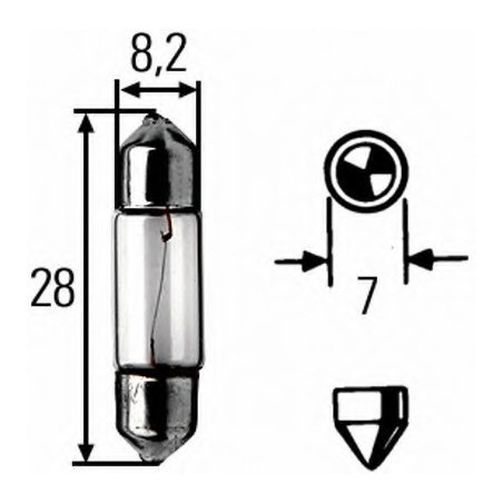 FESTOON 12V 3W STANDARD