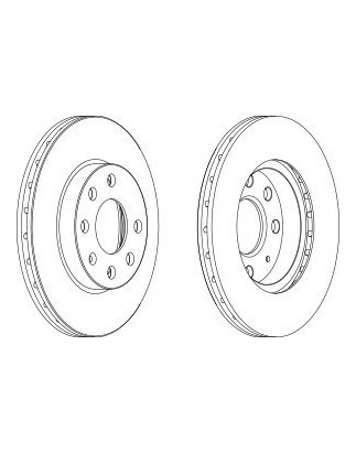 DISCO FRENO ANT OPEL CORSAC1.0 (ABS) / 1.2 (ABS) / 1.7TURBODIESEL (NONABS)00 -