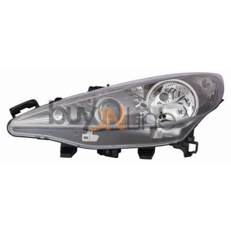 FARO FANALE PROIETTORE DX 2H7,H1 NERA PEUGEOT 207 (WD/WA/WC) 2006 2014 OEM 6206H4