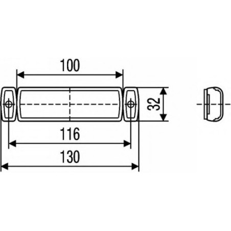 SIDE MARKER ORIZZ, 12V, C CAT