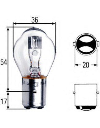 LAMPADINA S 1 12 V 25/25 W