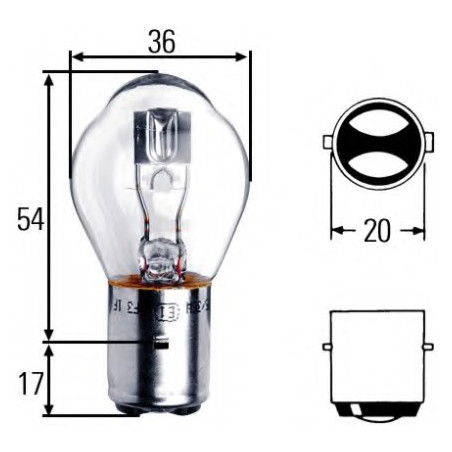 LAMPADINA S 1 12 V 25/25 W