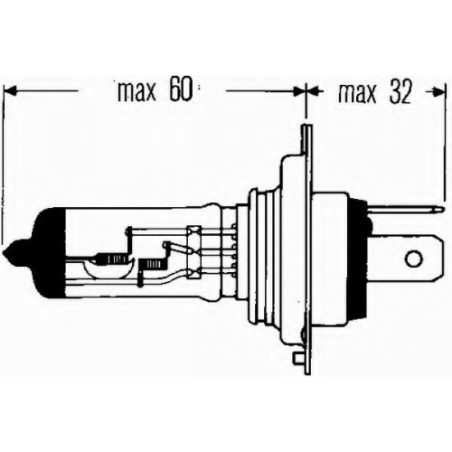 LAMPADINA H4-2 FILAM. 24-75/70