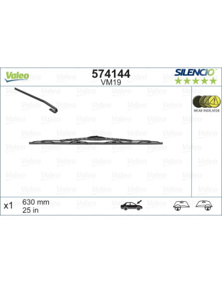 SPAZZOLA TERGI SILENCIO PERFORMANCE ANT DX/SX SINGOLA 630mm CODICE BREVE: VM19
