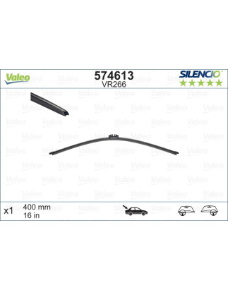 SPAZZOLA TERGI SILENCIO FLAT BLADE POST DX/SX SINGOLA 400mm CODICE BREVE: VR266