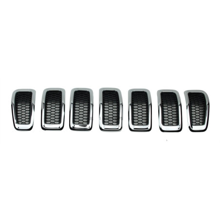 GRIGLIE ANT NERA/CROMATA COMPLETA 7 PEZZI JEEP CHEROKEE (KL) 2014 2019