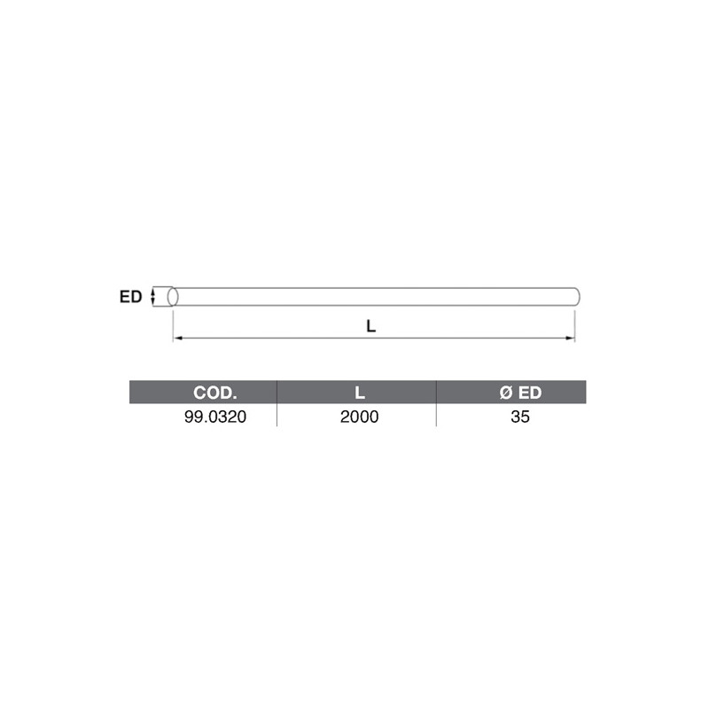 TUBO METRAGGIO 35X2000