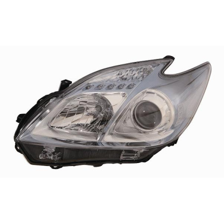 FARO FANALE PROIETTORE DX CROMATA AZZURRA TOYOTA PRIUS (W3) 2009 2012 OEM 8113047250