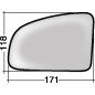 VETRO CON PIASTRA SX CROMATO OPEL MERIVA (X03) 2003 2010 OEM 13148962