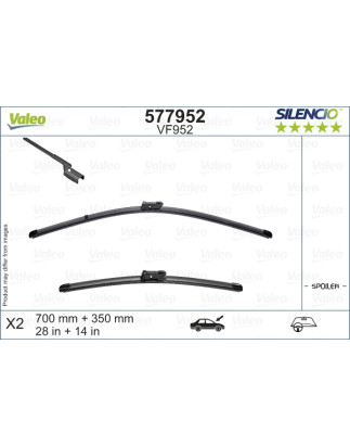 SPAZZOLA TERGI SILENCIO FLAT BLADE ANT DX/SX COPPIA 700mm + 350mm CODICE BREVE: VF952