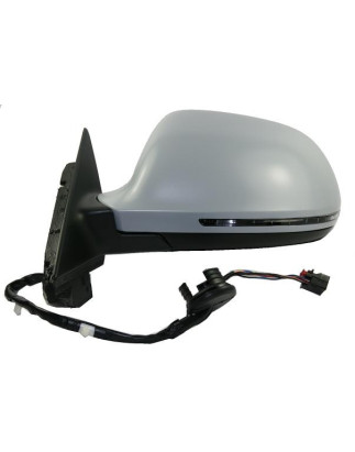 RETROVISORE ELETTRICO SINISTRO 8 PIN CON PRIMER TERMICO ASFERICO CON FANALINO INTEGRATO AUDI A3 0103  0108 VERS 012008 , AUDI A