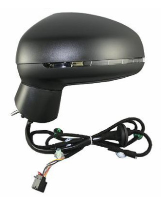 RETROVISORE ELETTRICO SINISTRO 6 PIN CON PRIMER TERMICO ASFERICO CON FANALINO INTEGRATO AUDI A1 0110  0114