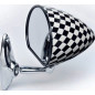 RETROVISORE SCACCHI BIANCO E NERO CON FISSAGGIO A VITE CON FINITURA LUCIDA FIAT 500 F  L  R 0365  0975