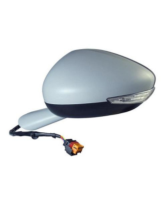 RETROVISORE ELETTRICO DESTRO 12 PIN CON PRIMER TERMICO RICHIUDIBILE ELETTRICAMENTE CON FANALINO INTEGRATO CON LUCE DI CORTESIA 