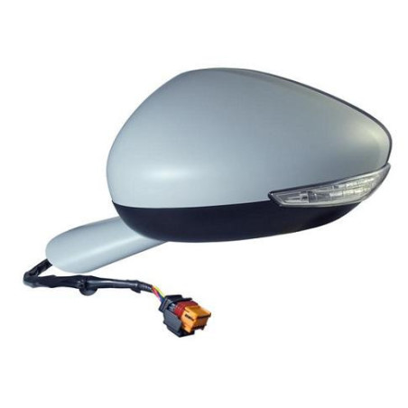 RETROVISORE ELETTRICO DESTRO 12 PIN CON PRIMER TERMICO RICHIUDIBILE ELETTRICAMENTE CON FANALINO INTEGRATO CON LUCE DI CORTESIA 