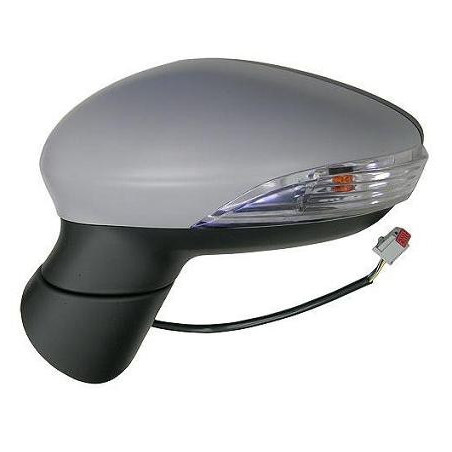 RETROVISORE ELETTRICO SINISTRO 8 PIN CON PRIMER TERMICO ASFERICO CON FANALINO INTEGRATO CON LUCE DI CORTESIA FORD FIESTA 0113  