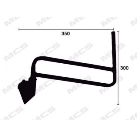 BRACCIO RETROVISORE DESTRO 300X350mm