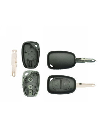 GUSCIO CHIAVE NERO 2 TASTI: TASTO APERTURA TASTO CHIUSURA LAMA NE73 RENAULT KANGOO 0103  0108, RENAULT MEGANE CABRIO 0103  0106