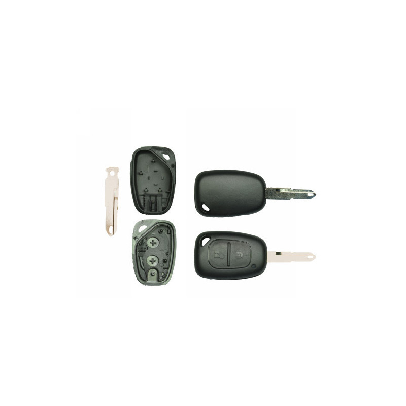 GUSCIO CHIAVE NERO 2 TASTI: TASTO APERTURA TASTO CHIUSURA LAMA NE73 RENAULT KANGOO 0103  0108, RENAULT MEGANE CABRIO 0103  0106
