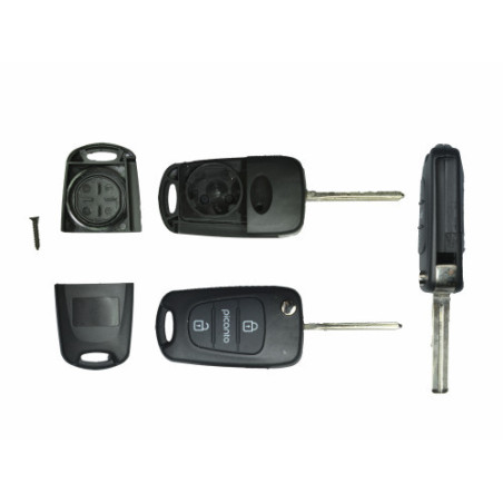 GUSCIO CHIAVE NERO 3 TASTI: SCRITTA PICANTO TASTO APERTURA TASTO CHIUSURA TASTO PORTELLONE LAMA TOY49 KIA PICANTO 0104  0108, K