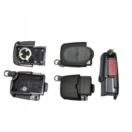 GUSCIO CHIAVE NERO 2+1 TASTI: SOLO PARTE INFERIORE BATTERIA 1616 TASTO APERTURA TASTO CHIUSURA TASTO PANIC AUDI A3 0103  0108, 