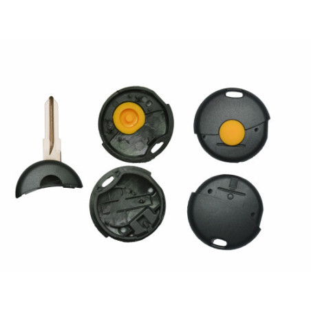 GUSCIO CHIAVE NERO CON TASTO ARANCIO 1 TASTI: TASTO APERTURA TASTO CHIUSURA LAMA GT15R SMART FORTWO 0198  0107