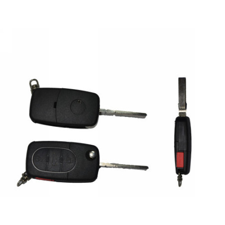 GUSCIO CHIAVE NERO 3+1 TASTI:  BATTERIA 2032 TASTO APERTURA TASTO CHIUSURA TASTO PORTELLONE TASTO PANIC LAMA HU64 AUDI A3 0103 
