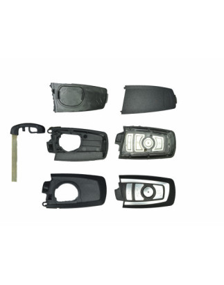 GUSCIO CHIAVE NERO CON TASTI E BORDO ARGENTO 4 TASTI: BMW SERIES 1 E8187 35D 0104  0111, BMW SERIES 2 F2223 COUPECABRIO 0114  0