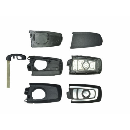 GUSCIO CHIAVE NERO CON TASTI E BORDO ARGENTO 4 TASTI: BMW SERIES 1 E8187 35D 0104  0111, BMW SERIES 2 F2223 COUPECABRIO 0114  0