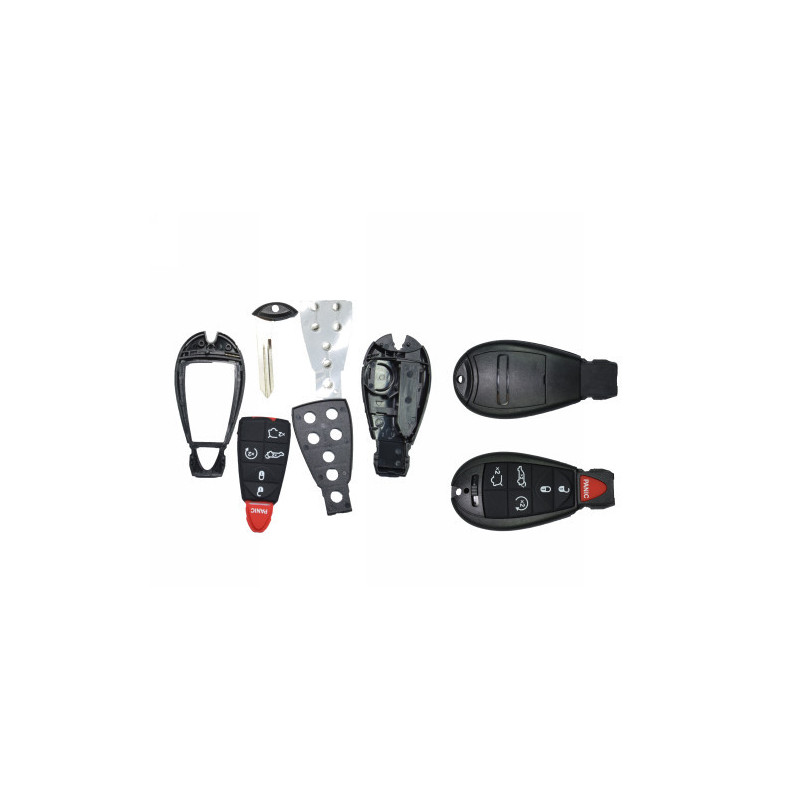 GUSCIO CHIAVE NERO 5+1 TASTI:  TASTO APERTURA TASTO CHIUSURA TASTO PORTELLONE TASTO PANIC LAMA DI EMERGENZA Y160 DODGE CALIBER 