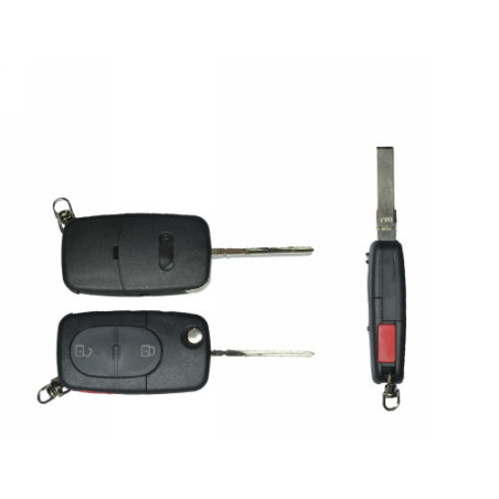 GUSCIO CHIAVE NERO 2+1 TASTI:  BATTERIA 2032 TASTO APERTURA TASTO CHIUSURA TASTO PANIC LAMA HU66 AUDI A3 0103  0108, AUDI A3 3D