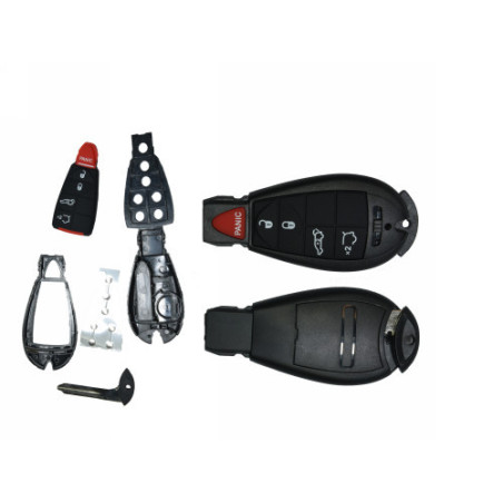 GUSCIO CHIAVE NERO 4+1 TASTI:  TASTO APERTURA TASTO CHIUSURA TASTO PORTELLONE TASTO PANIC LAMA DI EMERGENZA Y160 JEEP GRAND CHE