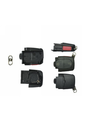 GUSCIO CHIAVE NERO 2+1 TASTI: SOLO PARTE INFERIORE BATTERIA 2032 TASTO APERTURA TASTO CHIUSURA TASTO PANIC AUDI A3 0103  0108, 