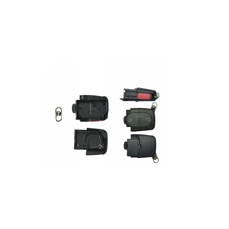 GUSCIO CHIAVE NERO 2+1 TASTI: SOLO PARTE INFERIORE BATTERIA 2032 TASTO APERTURA TASTO CHIUSURA TASTO PANIC AUDI A3 0103  0108, 