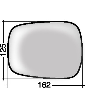 VETRO CON PIASTRA DESTROSINISTRO ASFERICO NISSAN KUBISTAR 0103  0109, RENAULT EXPRESS 0195  0198, RENAULT KANGOO 0103  0108, RE