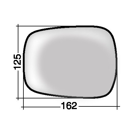 VETRO CON PIASTRA DESTROSINISTRO ASFERICO NISSAN KUBISTAR 0103  0109, RENAULT EXPRESS 0195  0198, RENAULT KANGOO 0103  0108, RE