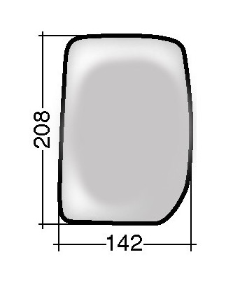 VETRO CON PIASTRA SINISTRO TERMICO FORD TRANSIT 0100  0106, FORD TRANSIT 0106  0113