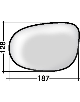 VETRO CON PIASTRA SINISTRO TERMICO FIAT IDEA 0104  0110, FORD KA 0108  0116, LANCIA MUSA 0103  0113, LANCIA Y 0111  0124