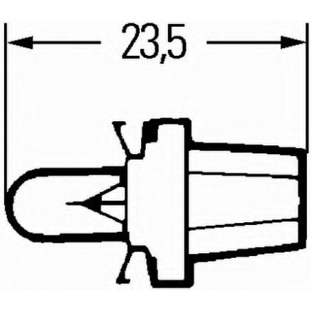 PLASTIC SOCKET LAMPS 12V 2W STANDARD