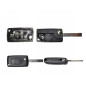 Guscio PER CHIAVI NERO 3 CON ALLOGGIO BATTERIA ESAGONALE HU83