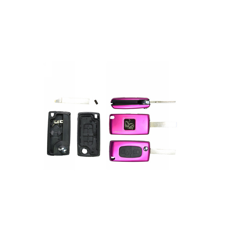 Guscio PER CHIAVI VIOLA 2 CON ALLOGGIO BATTERIA ROTONDO HU83