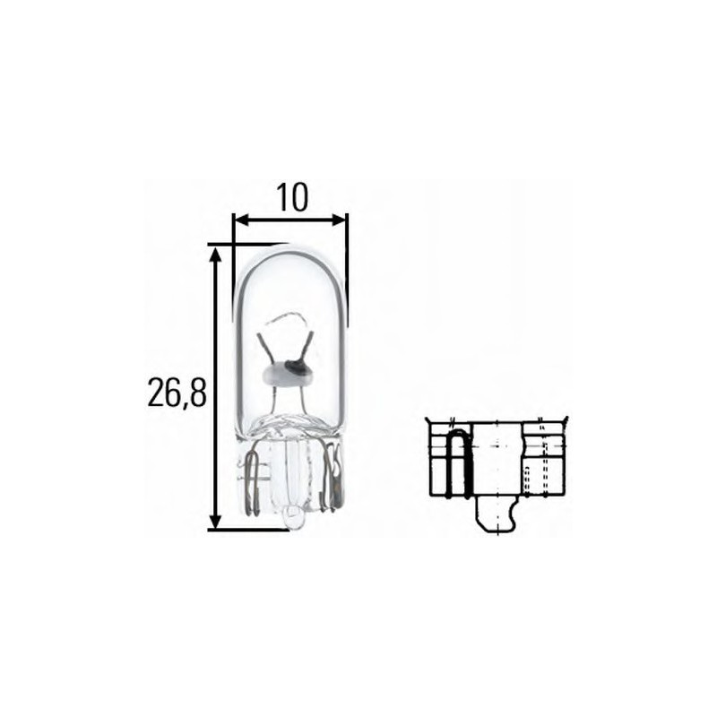 LAMPADINA 24/3 ZOCCOLO VETRO