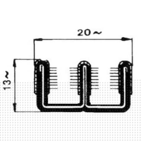 CANALINO COPRIFILO FLOCCATO 13X22 DOPPIO NON ARMATO PER VETRI FIAT 500 F / L / R 1965 1975