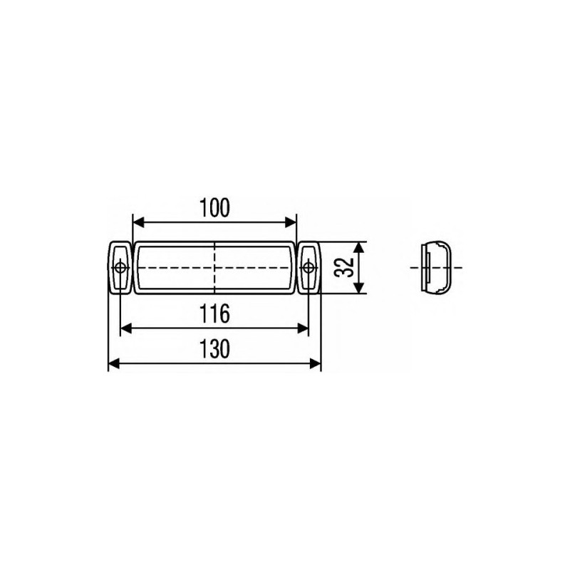 SIDE MARKER ORIZZ, 12V, C CAT