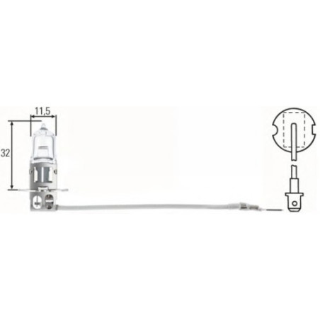 LAMPADA H3 BLU