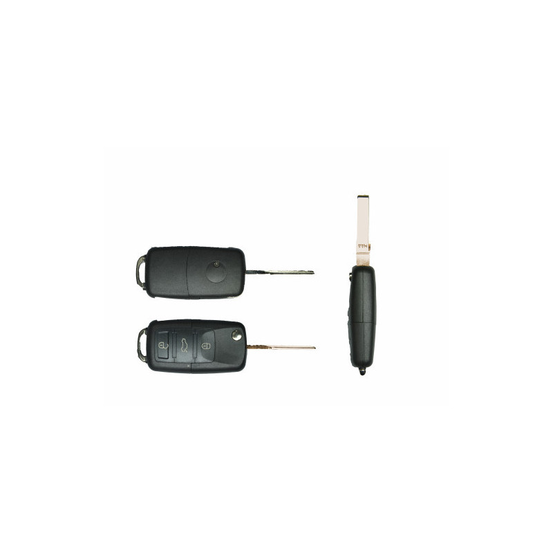 GUSCIO CHIAVE NERO 3 TASTI: TASTO APERTURA TASTO CHIUSURA TASTO PORTELLONE LAMA HU66 VOLKSWAGEN JETTA 0105  0110, VOLKSWAGEN JE