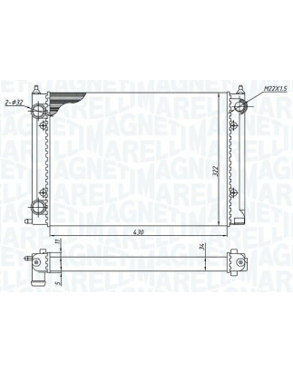 RADIATORI VOLKSWAGEN GOLF I (17) 1977 1983 OEM 191121253K