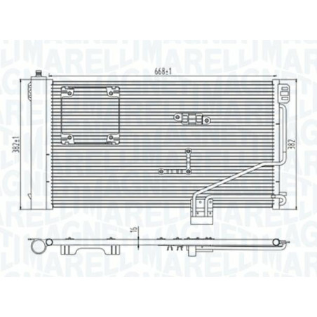 CONDENSATORE MERCEDES-BENZ C CLASS SDN/S W (W203) 2000 2003 OEM A2035001354